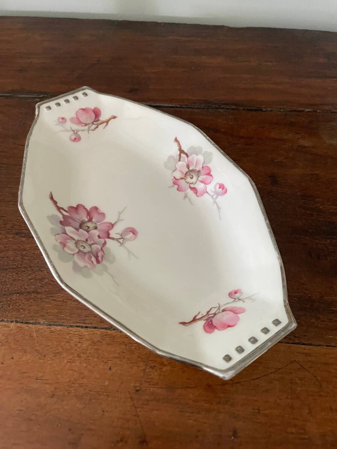 Art Deco porcelain dish eg France old house Charronat