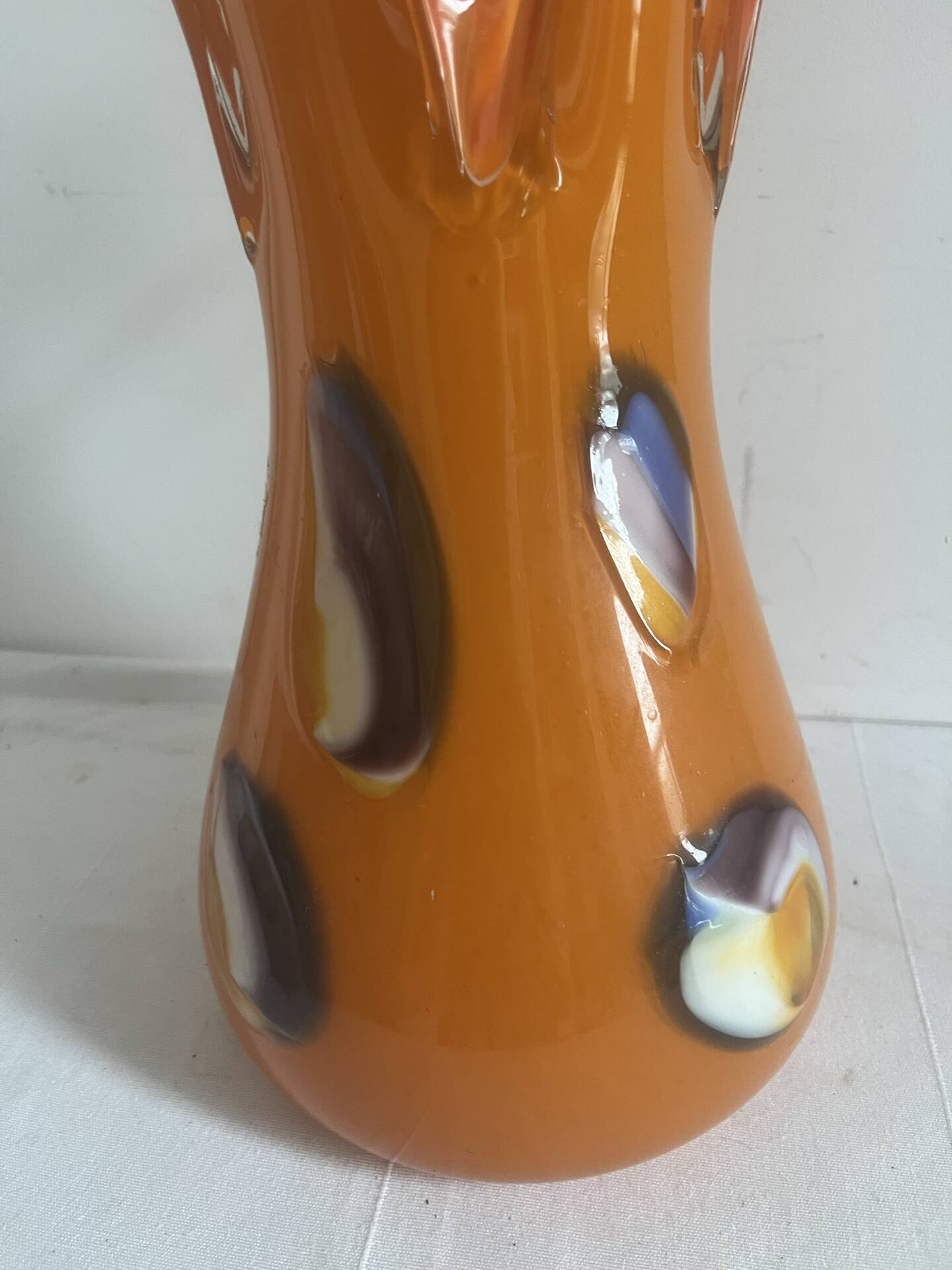 Large vintage blown glass vase Simais