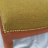 Yellow square pouf