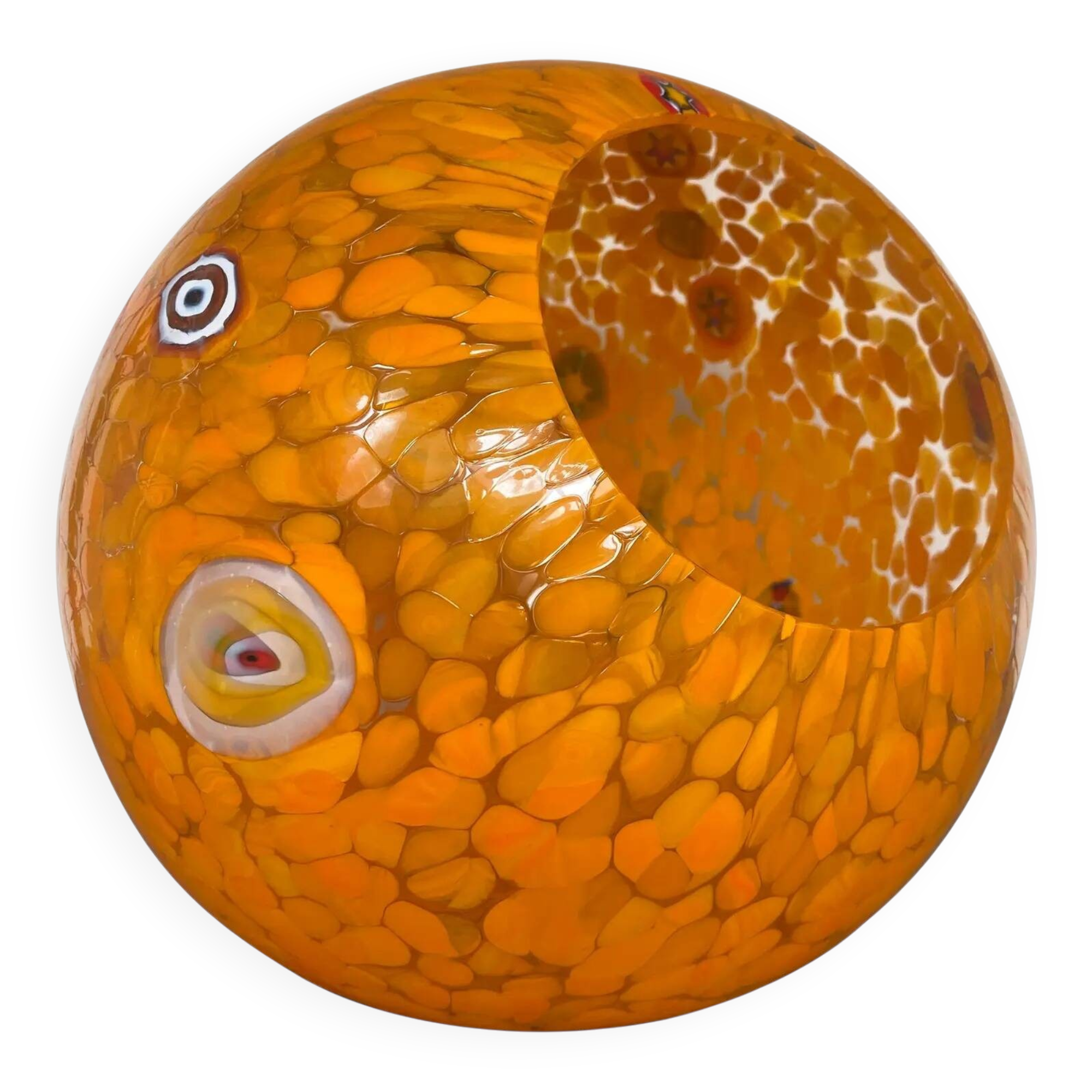 Italian Artistic Murano Glass Vase Multicolored With "Murrine" by SimoEng