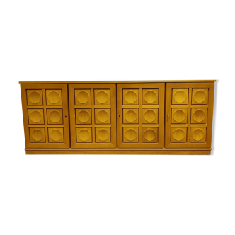 Graphical brutalist credenza, 1970s