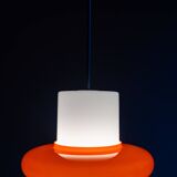 Vintage Czechoslovak Hanging Glass Lamp By Osvětlovací Sklo, 1970s