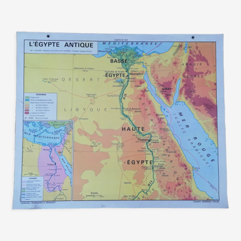 Ancienne carte Armand Colin historique Proche Orient Ancien et Égypte Antique