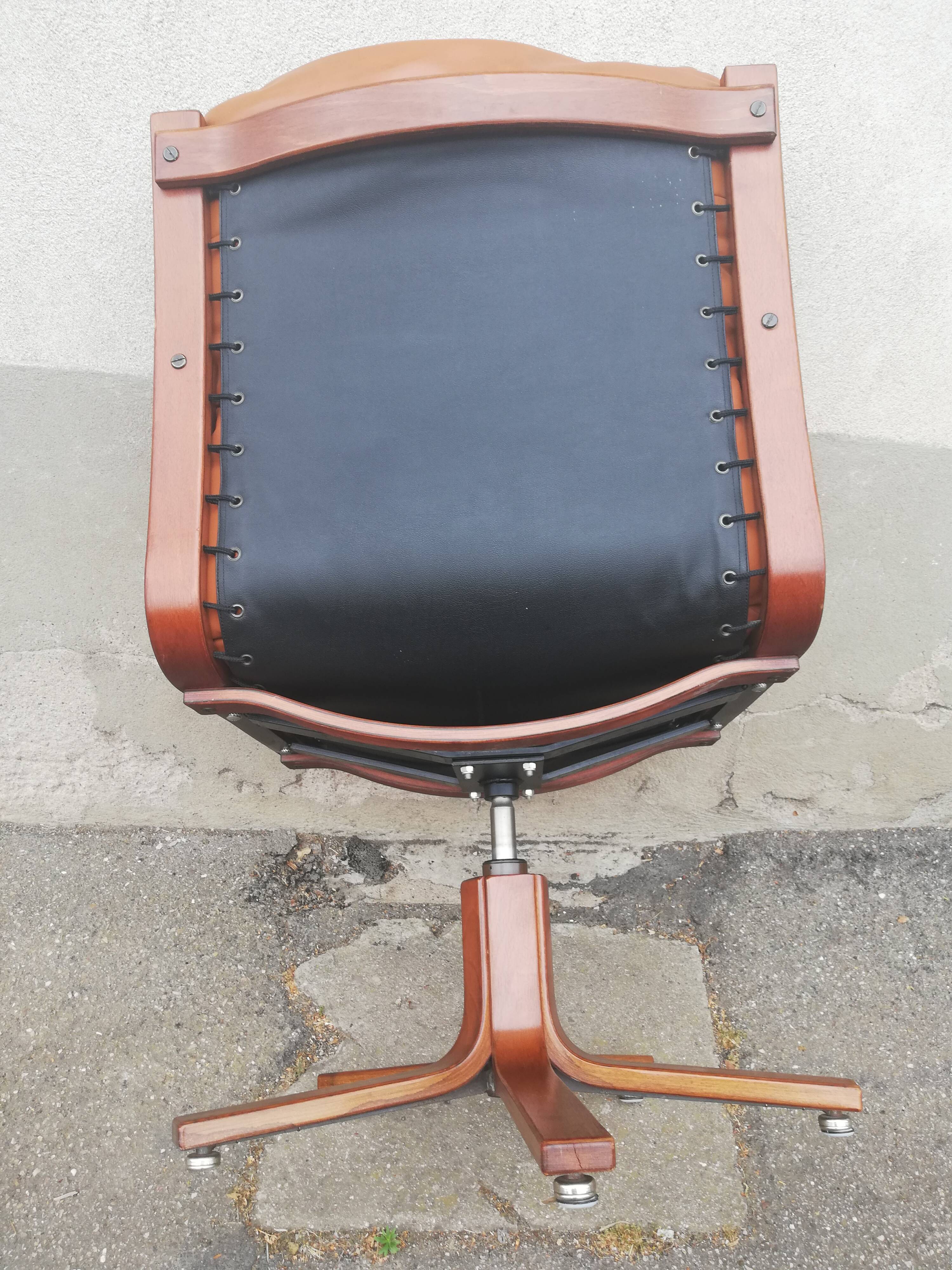 Vintage leather office armchair