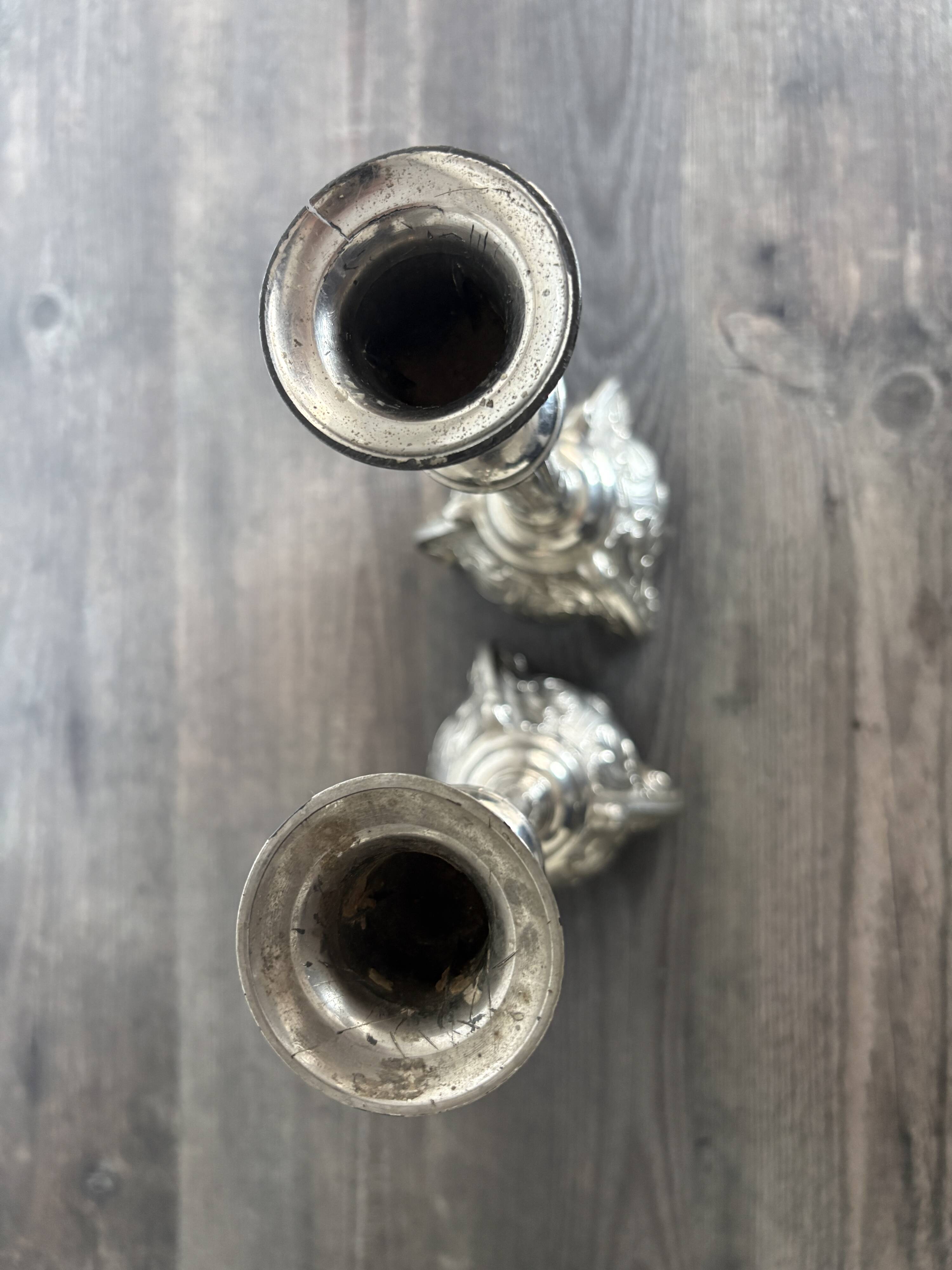Pair of antique candlesticks