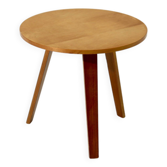 Table d'appoint ronde tripode par Cor Alons pour Gouda den Boer, années 1950