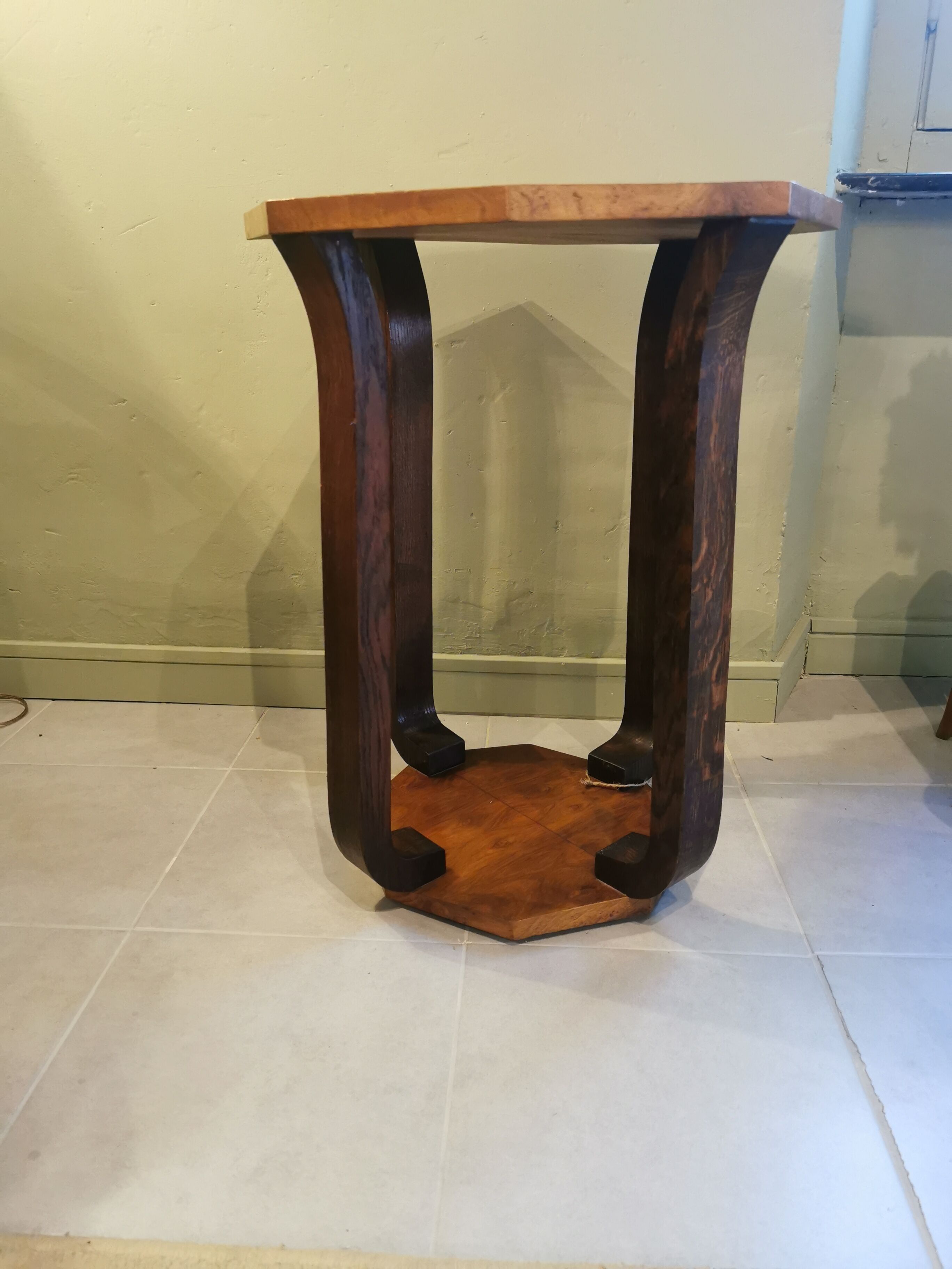 Octagonal art deco pedestal