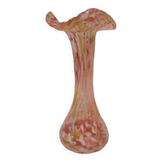 Blown glass vase glazing