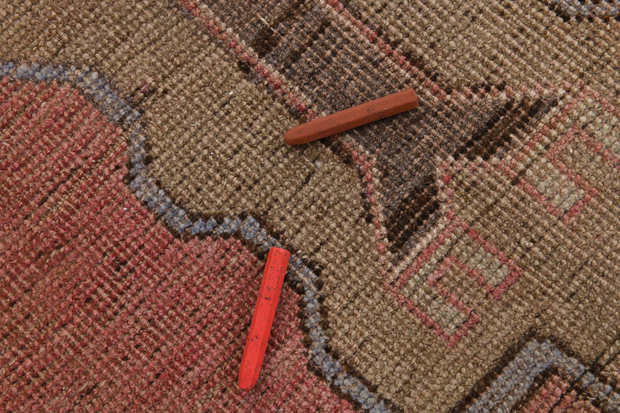 5x11 Rug For Living Room Red Brown Turkish Vintage Rug 150x338Cm