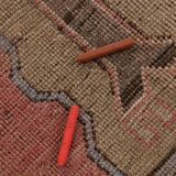 5x11 Rug For Living Room Red Brown Turkish Vintage Rug 150x338Cm