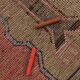 5x11 Rug For Living Room Red Brown Turkish Vintage Rug 150x338Cm