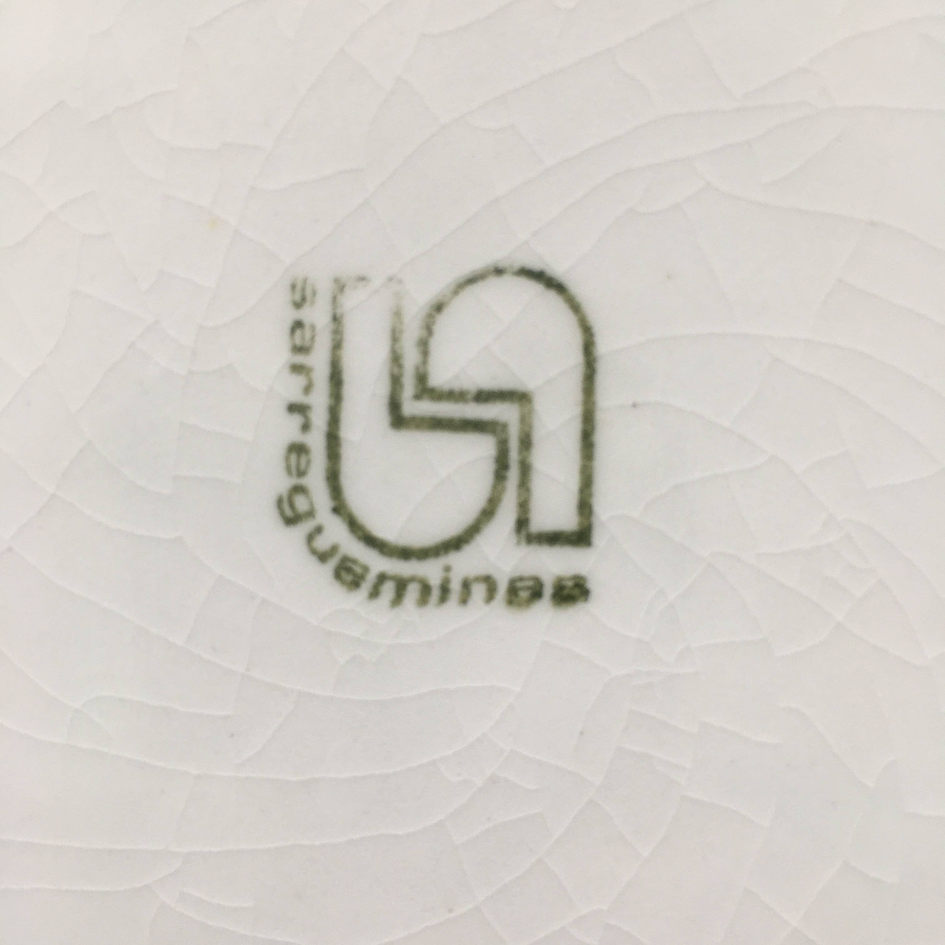 Plate Sarreguemines fish decoration