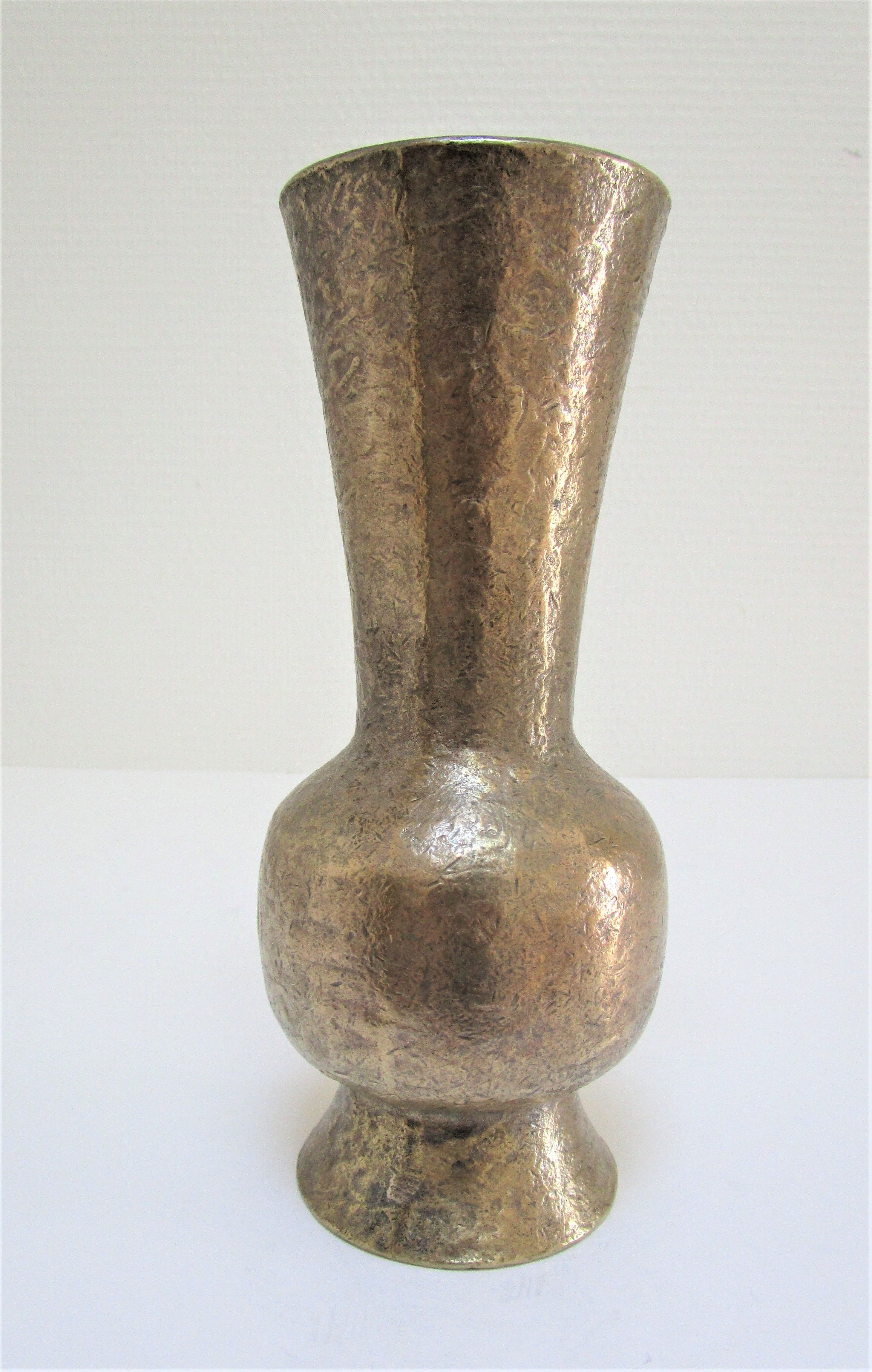 Solid bronze vase brutalist 70s