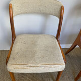 Set of 4 Gondole chairs in fabric signed by Baumann.