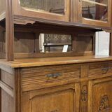 1930s Art Deco 2-part oak kitchen sideboard