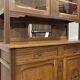 Two-piece Art Deco oak kitchen buffet from the 1930s