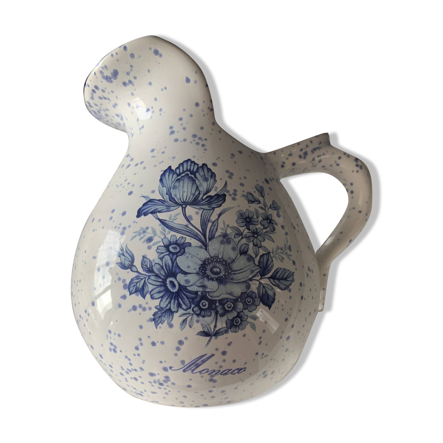 Ancien ensemble de toilette en céramique Monaco – Pichet & Bassine – Vintag