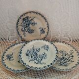 4 flat plates "thistles" from gien