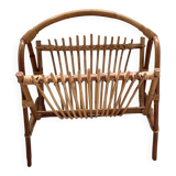 Porte revues rotin bambou, années 50