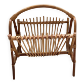 Porte revues rotin bambou, années 50