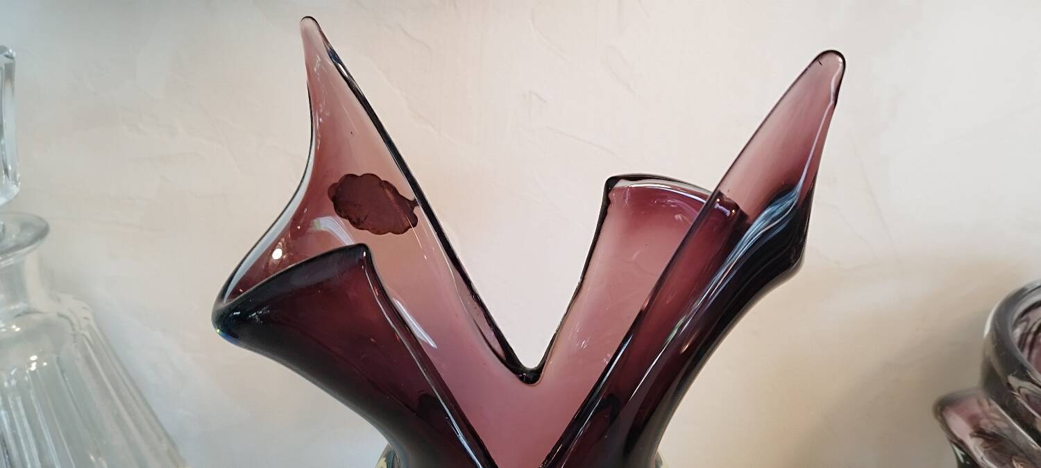 Sommerso Murano Vase Italy