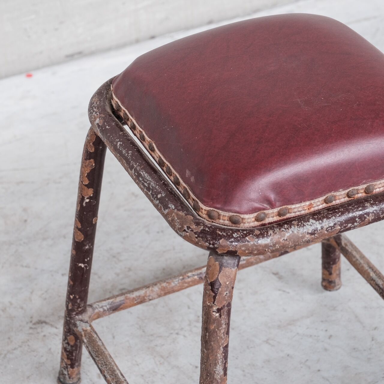 French industrial mid-century tubular stools