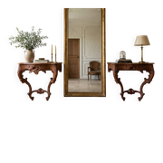 Pair of carved wall consoles in Louis XV style