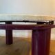 Roche Bobois travertine and metal coffee table from the 80s