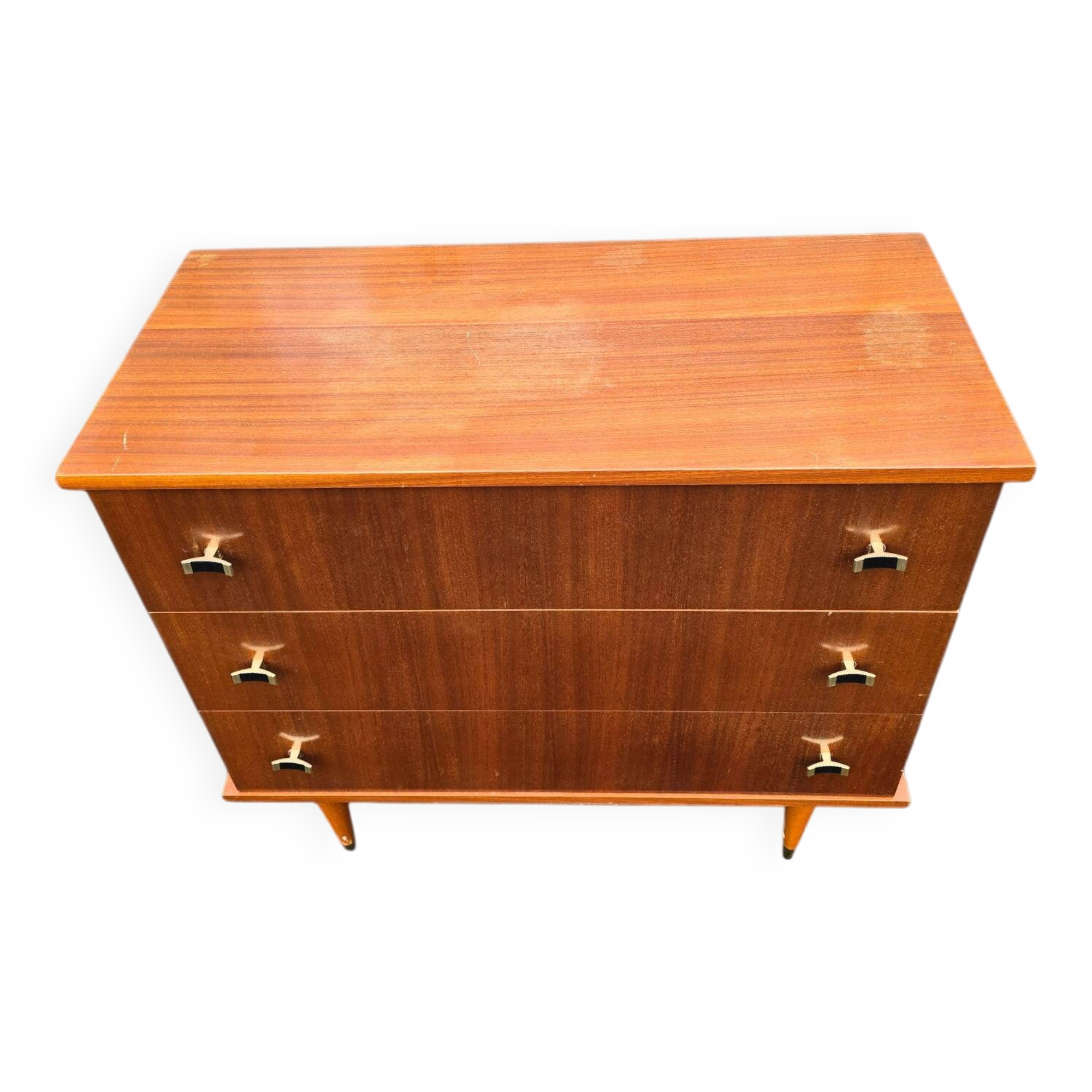 Vintage pencil leg chest of drawers
