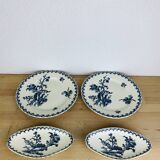 2 round dishes and 2 old Chardons model serving bowls by Gien