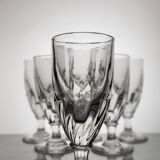 6 19th century wine/absinthe glasses