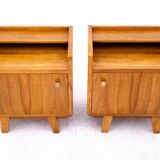 Paire de tables de chevet Art Déco, Pologne, années 1950.