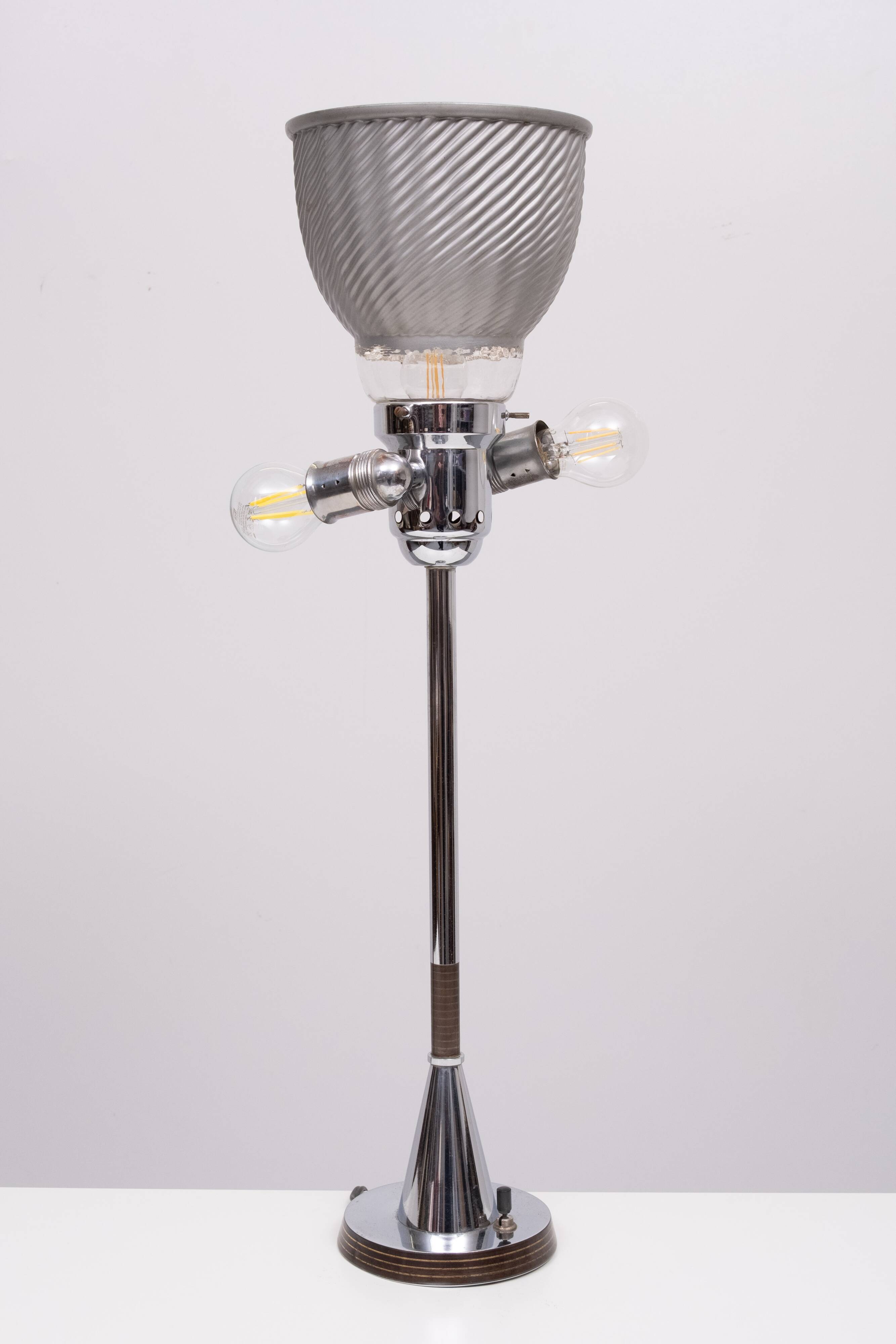 Art Deco Table Lamp by WMF Ikora, Brass and Copper, 1920s