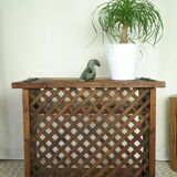 Meuble d'appoint en sapin campagnard ancien