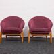 Lounge Chairs in Hand-Stitched Jacquard Upholstery by Sándor Palócz, 1968