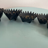 Set of 6 stackable bronze hedgehogs — Walter Bosse, 1920s