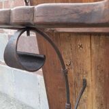 Table espagnole pieds lyre en chêne (19ème siècle)