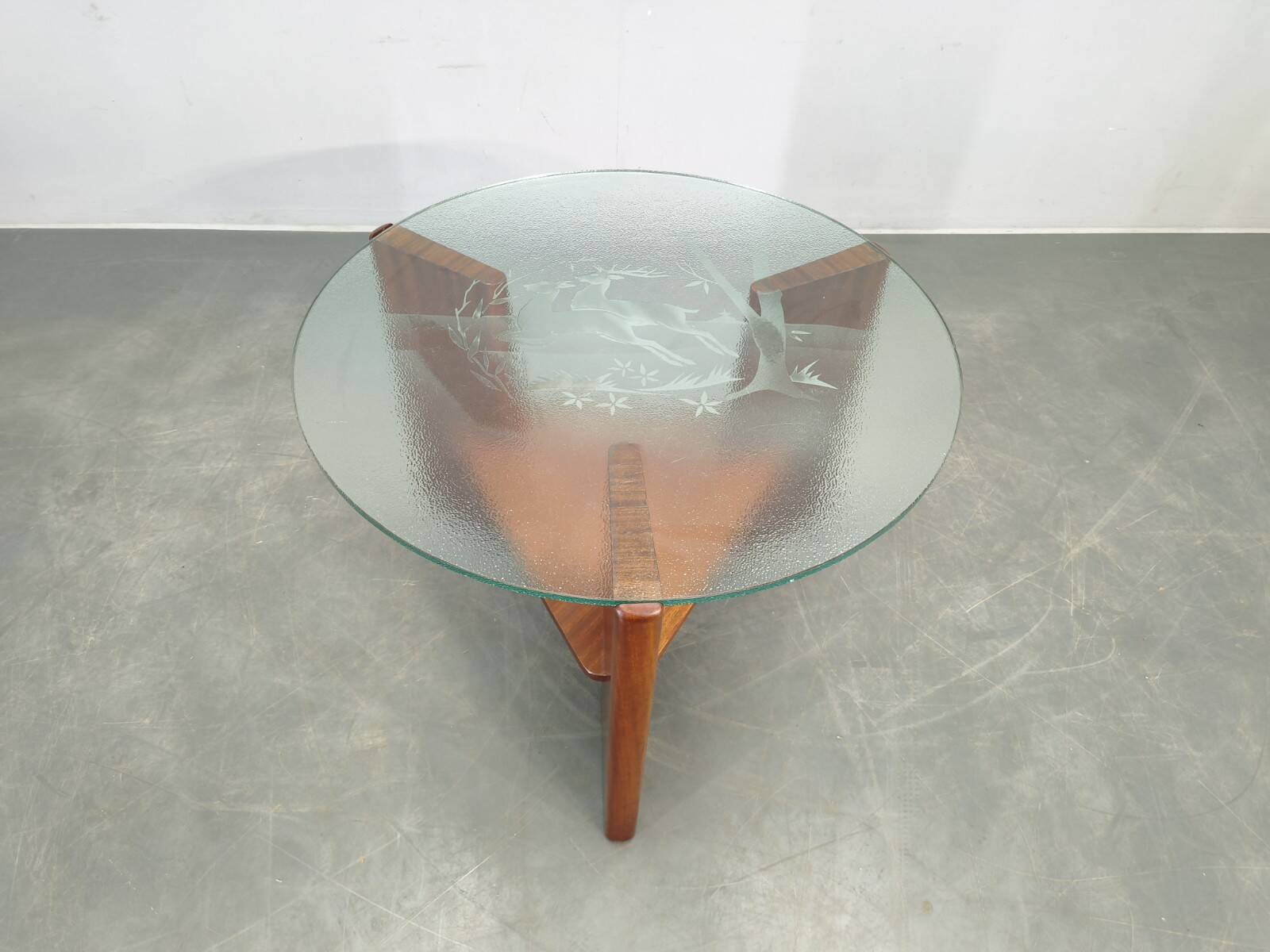 Danish Mid Century Teak Round Coffee Table, 1960s
