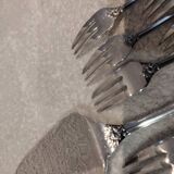 Frionnet rocaille silver metal cake forks 12 cake forks