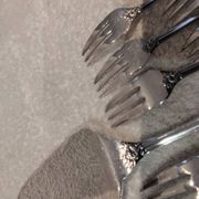 Frionnet rocaille silver metal cake forks 12 cake forks