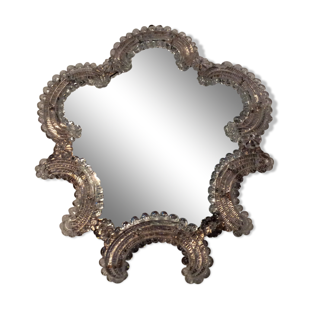 Collier Vintage Années 50/60 En Pâte De Verre De Murano - Longueur 36/37 Cm