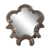 Venetian Murano glass mirror from the 50s and 60s 36x41cm