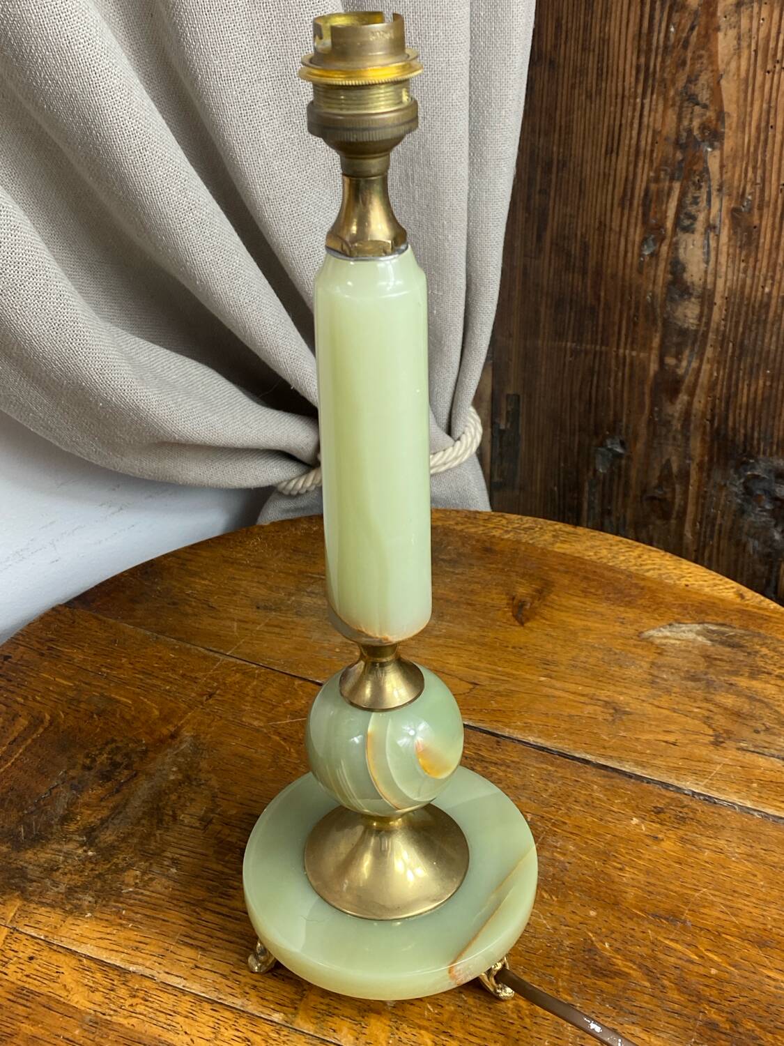 Onyx and brass lamp