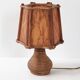 Lampe vintage 1960 bois & rotin