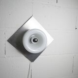 Ceiling light Doria Leuchten 1960, Germany, Alu Opaline + bulb