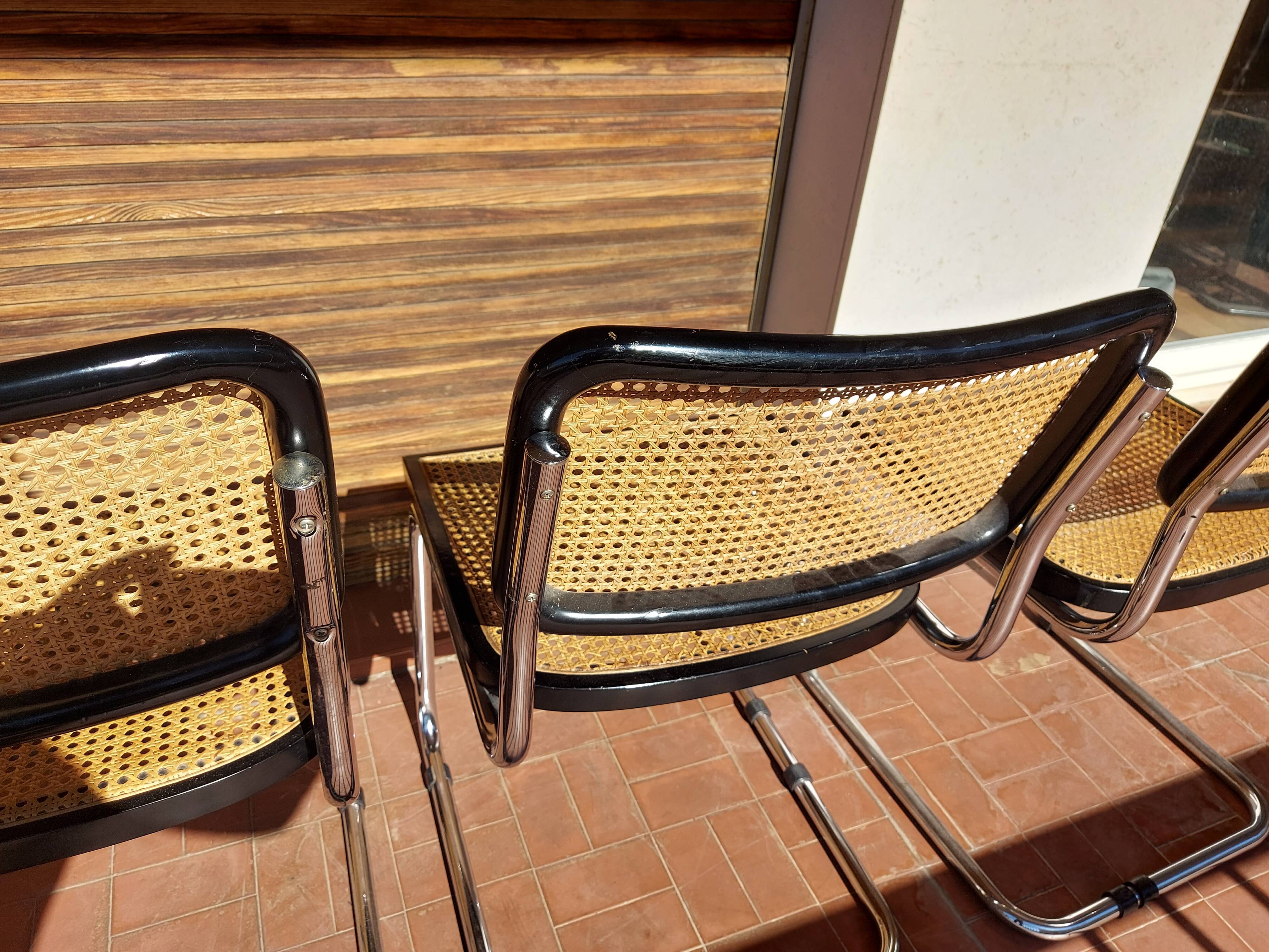 3 chairs Marcel Breuer B32