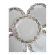 Set of 5 Limoges porcelain dessert plates in Art Nouveau style.