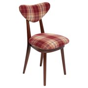 Classic Scottish chair in red burgundy tartan pattern, mid-century, Europe, 1960s.