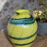 Vase en verre soufflé bicolore 70'