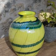 Two-tone blown glass vase from the 70s